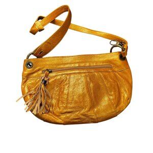 Vera Pelle Caramel Brown Leather Crossbody Bag – Made in Italy